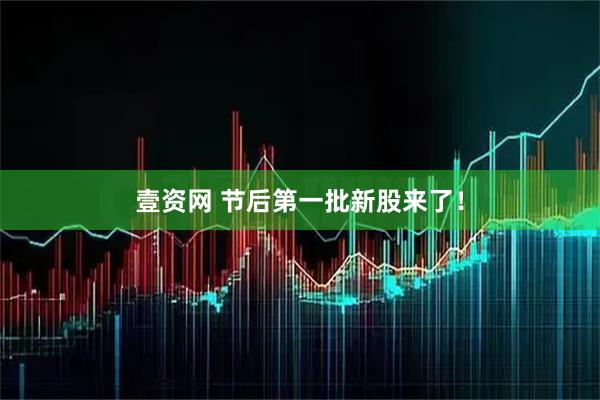 壹资网 节后第一批新股来了！