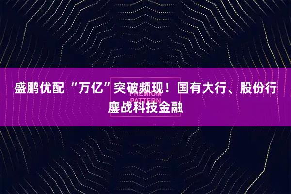 盛鹏优配 “万亿”突破频现！国有大行、股份行鏖战科技金融