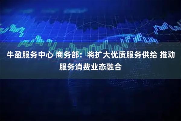 牛盈服务中心 商务部：将扩大优质服务供给 推动服务消费业态融合